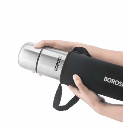 Borosil Vacuum Flask Thermo 500ML, Black