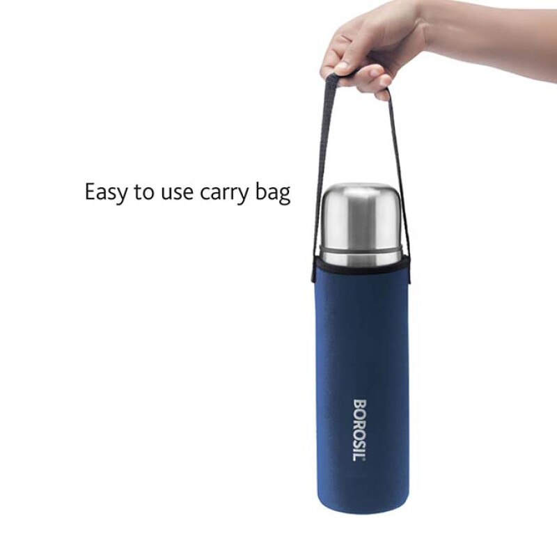 Borosil Vacuum Flask Thermo 1000ML, Blue