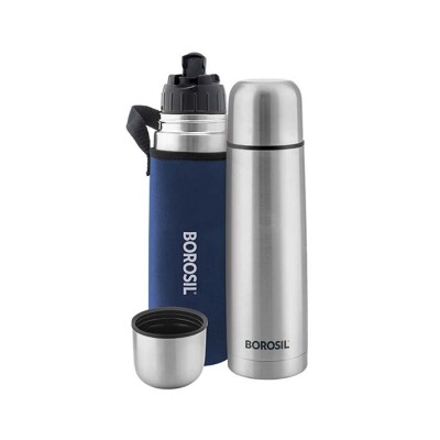 Borosil Vacuum Flask Thermo 1000ML, Blue