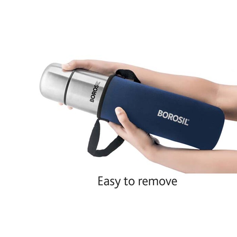 Borosil Vacuum Flask Thermo 1000ML, Blue