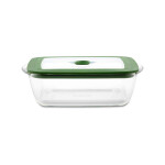 Borosil Square Dish With Green Lid 2.2L