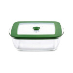 Borosil Square Dish With Green Lid 2.2L