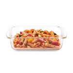Borosil Square Dish With Handle Easy Grip 2L