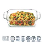 Borosil Square Dish With Handle Without Lid 800ML