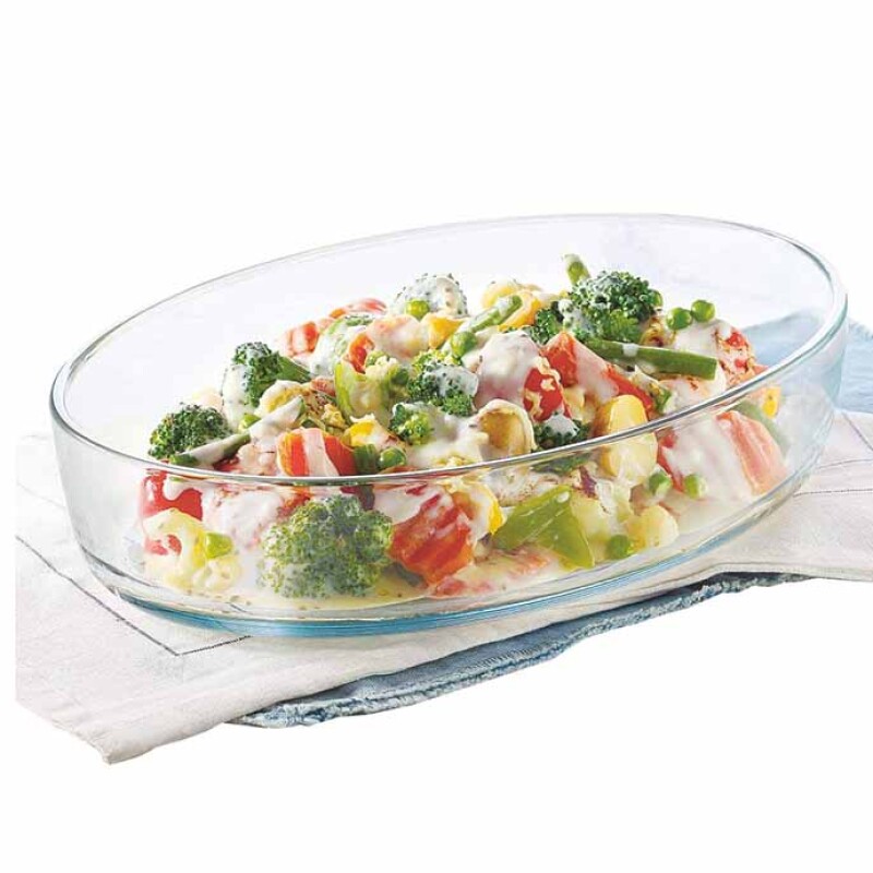 Borosil Oval Baking Dish 1.6L