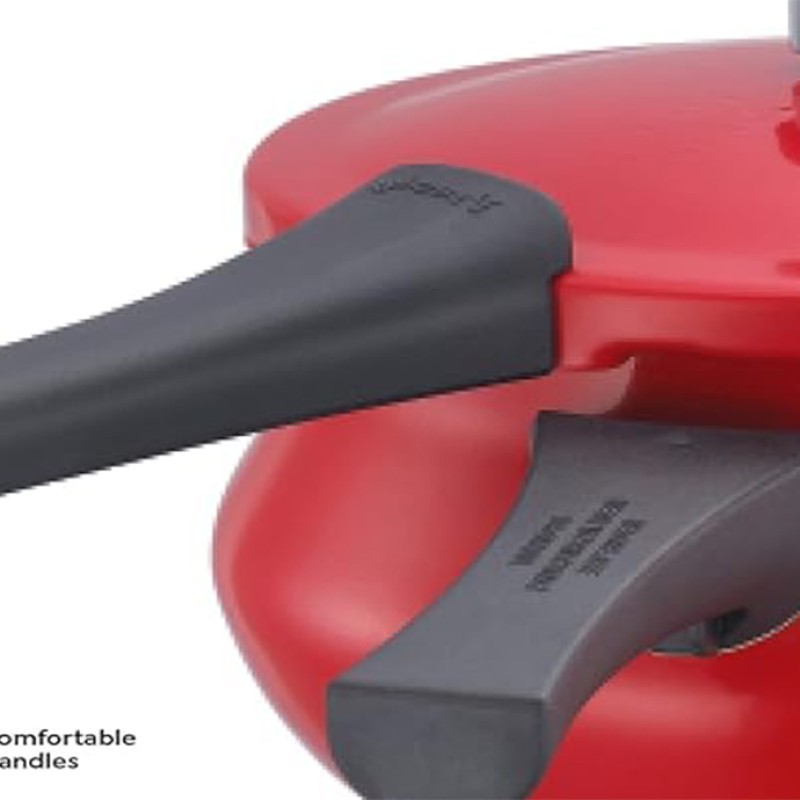 Prestige Deluxe Plus Aluminium Outer Lid Mini Pressure Handi, 3L, Red