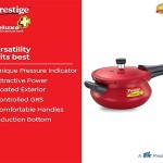 Prestige Deluxe Plus Aluminium Outer Lid Mini Pressure Handi, 3L, Red