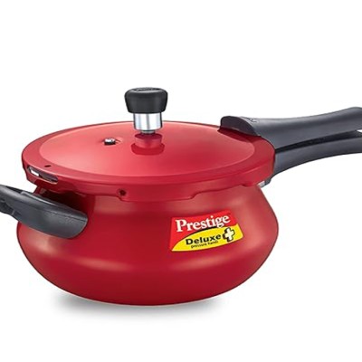 Prestige Deluxe Plus Aluminium Outer Lid Mini Pressure Handi, 3L, Red