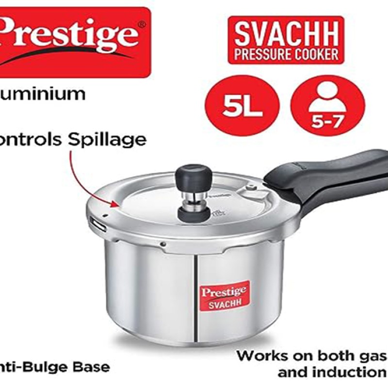 Prestige Svachh Steel Outer Lid Pressure Cooker 5L