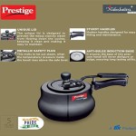 Prestige Nakshatra Plus Svachh Hard Anodised Spillage Control Handi Inner Lid Pressure Cooker, 3L(Black)