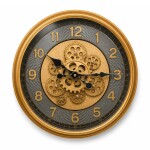 Modern Gear Wall Clock – Gold Decorative Design