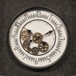 Modern Gear Wall Clock – White Minimal Design