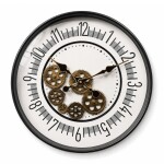 Modern Gear Wall Clock – White Minimal Design