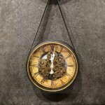 Vintage Hanging Roman Gear Wall Clock – Antique Design