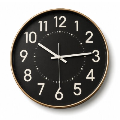 Minimal Modern Wall Clock – Black Contemporary Design