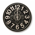 Modern Gear Wall Clock – Black Industrial Design