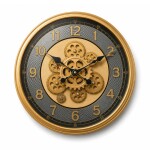 Luxury Gear Wall Clock – Gold Modern Design