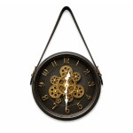 Vintage Hanging Gear Wall Clock – Glass Frame Design (P681 - 2)