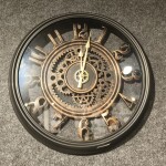 Vintage Gear Wall Clock – Black Antique Design