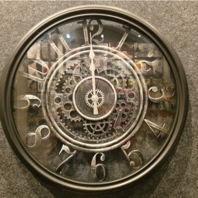 Modern Industrial Gear Wall Clock – Metallic Finish
