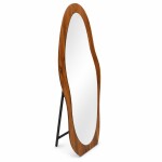Organic Shape Plywood Full Length Floor Mirror