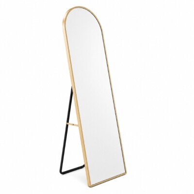 Elegant Gold Metal Full Length Standing Mirror