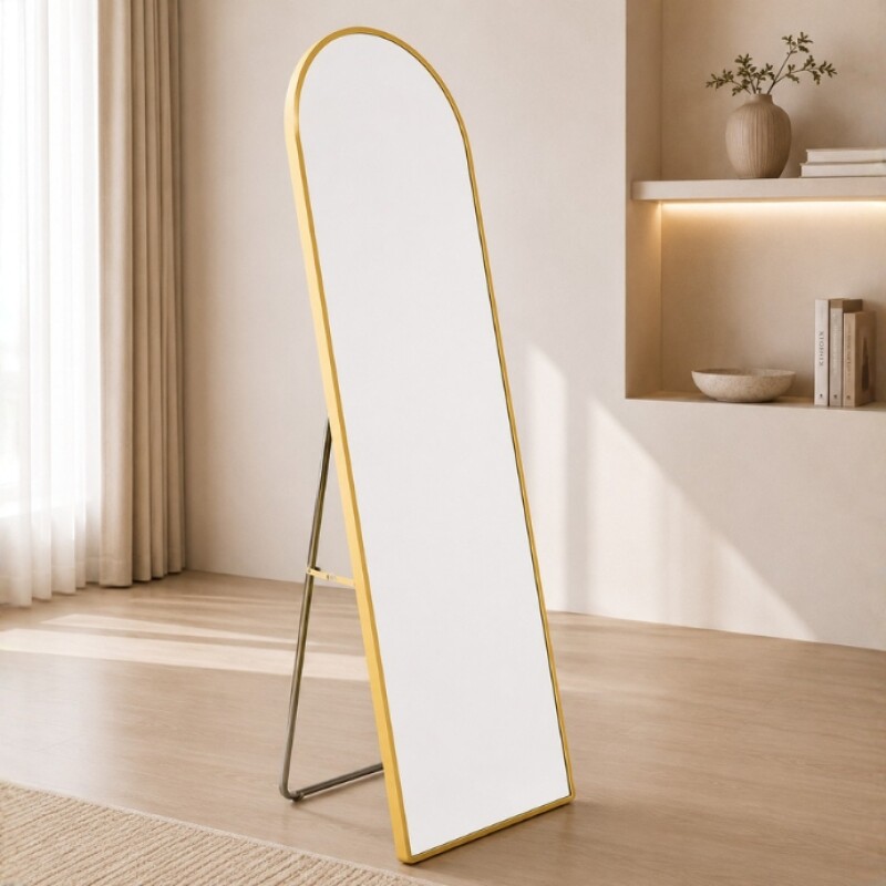 Gold Edge Fiber Full Length Floor Mirror