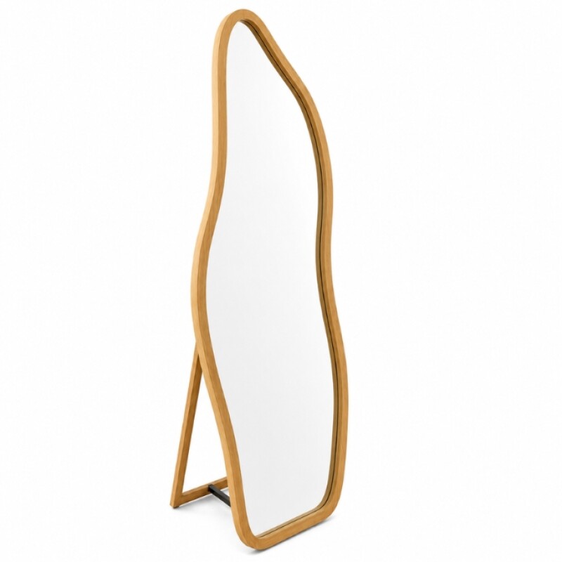 Organic Teak Wood Full Length Standing Mirror