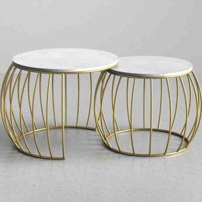BH Engineered Round End Nesting Table
