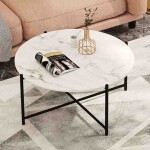 BH Engineered Black Cross Leg Coffee Table