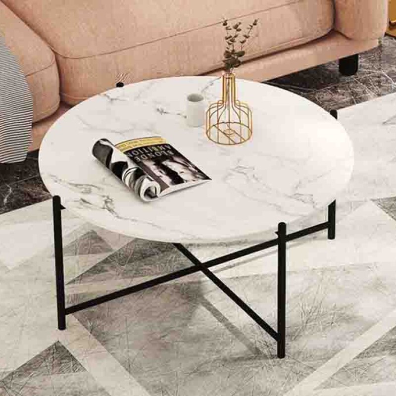 BH Engineered Black Cross Leg Coffee Table