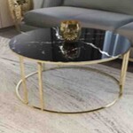 BH Engineered Black Marble Coffee Table