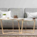 BH Engineered Elegant Metal Nesting Tables