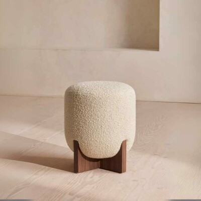 Eldon Textured Fabric Ottoman