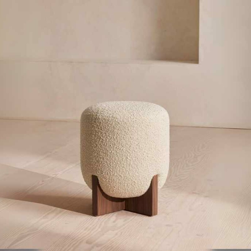 Eldon Textured Fabric Ottoman