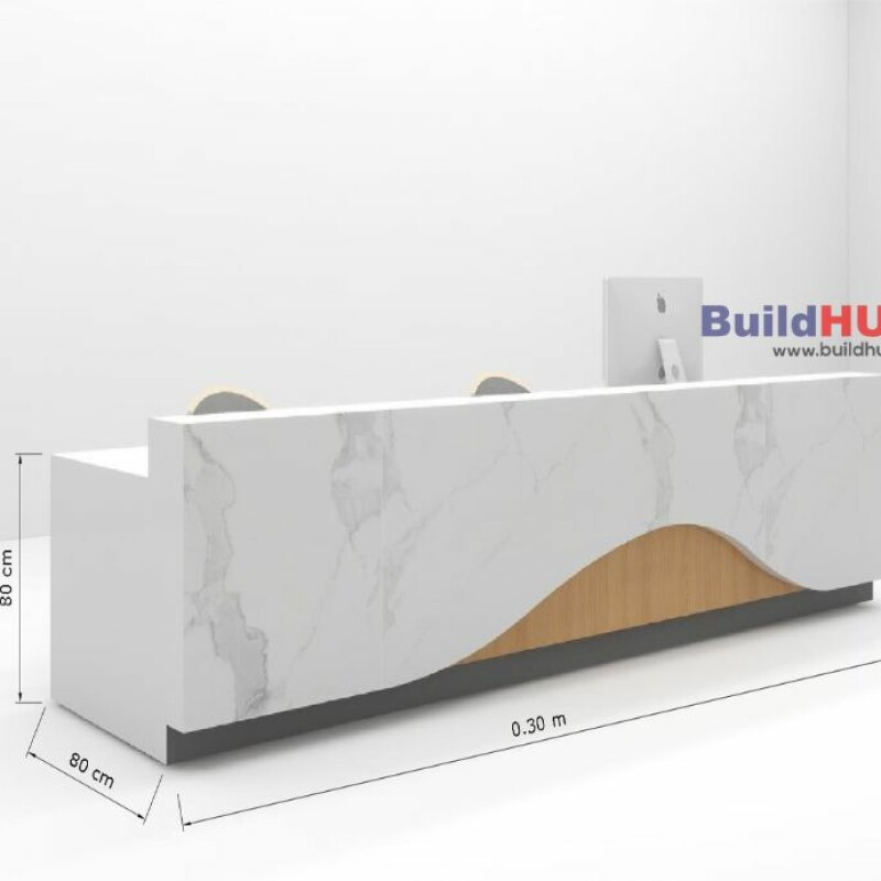 BH Engineered Curved Reception Desk