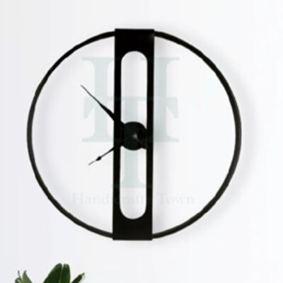 Modern Black Wall Clock HT