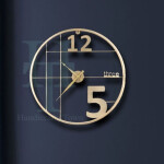 Alphabetic Metal Round Wall Clock HT