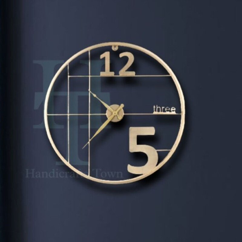 Alphabetic Metal Round Wall Clock HT