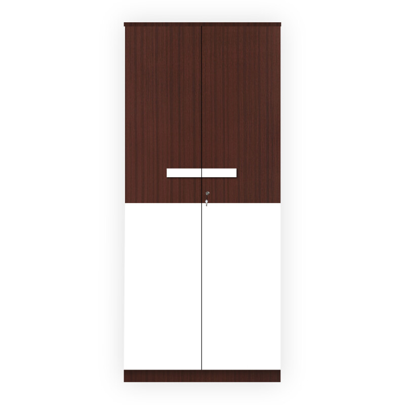 Engineering Wood 2 Door Wardrobe in Mahagony