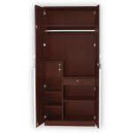 Engineering Wood 2 Door Wardrobe in Mahagony