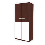 Engineering Wood 2 Door Wardrobe in Mahagony