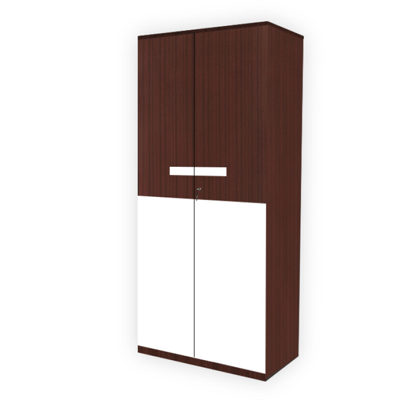 Engineering Wood 2 Door Wardrobe in Mahagony
