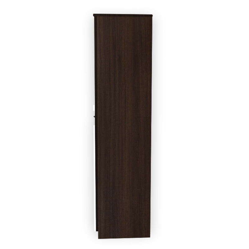 Engineering Wood 2 Door Wardrobe in Brown Teak & White