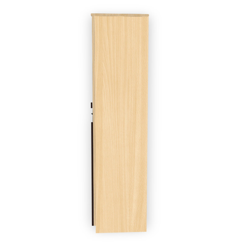 Engineering Wood 2 Door Wardrobe in Ice Beech & Choco Walnut