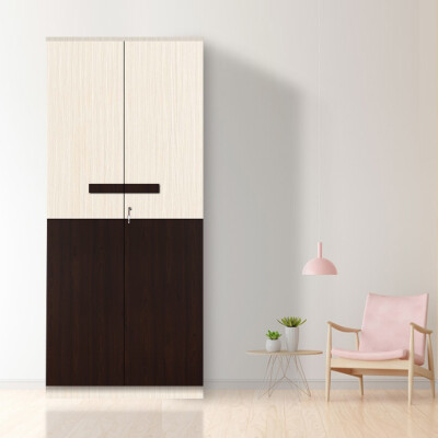 Engineering Wood 2 Door Wardrobe in Hiland Pine & Choco Walnut