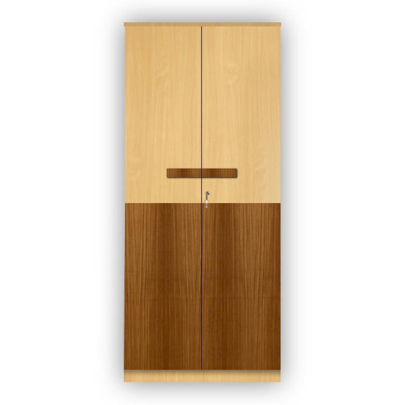 Engineering Wood 2 Door Wardrobe in Mysore Teak & Bavarian Beech