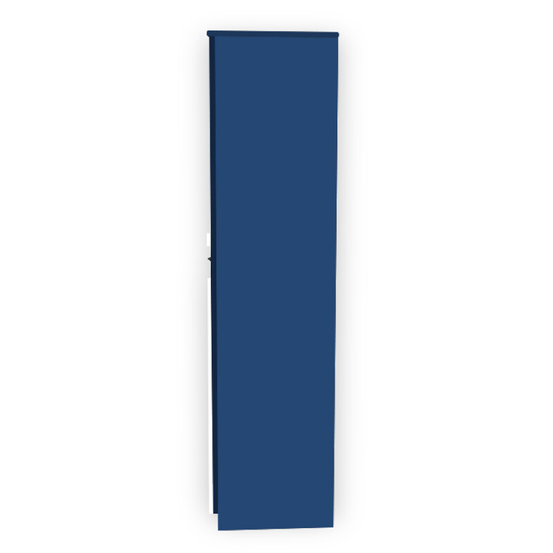 Engineering Wood 2 Door Wardrobe in Electric Blue & White