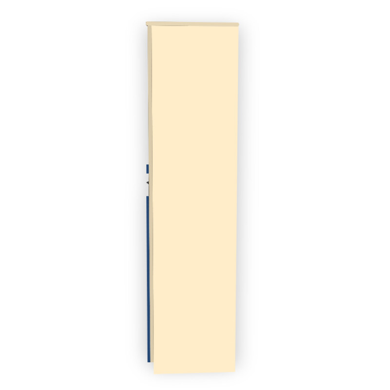 Engineering Wood 2 Door Wardrobe in Electric Blue & Ivory