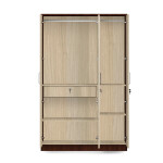 BHF 3 Door Wardrobe in Hiland Pine & Moldau Akazie Finish